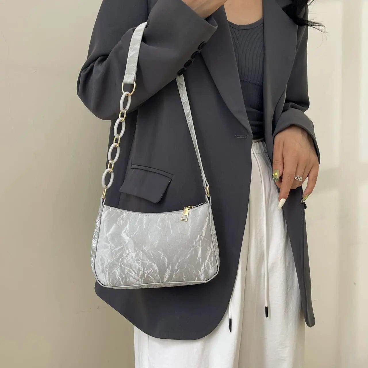 Bow PU Leather Shoulder Bag - KADAUT