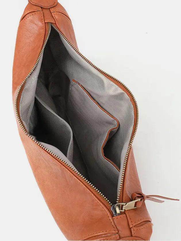 PU Leather Removable Strap Crossbody Bag - KADAUT