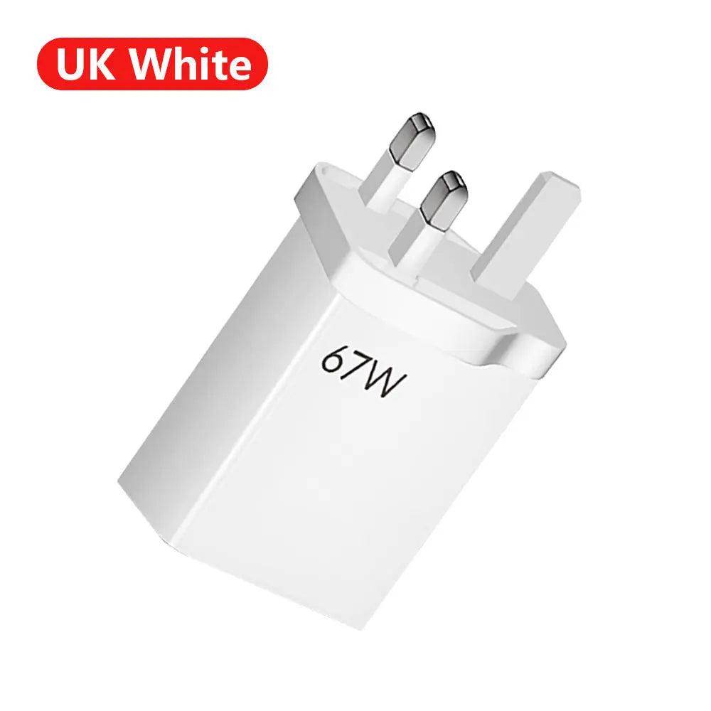67W ultra fast charging charger with fast flash charging head - KADAUT