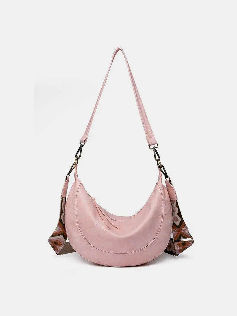 PU Leather Removable Strap Crossbody Bag - KADAUT