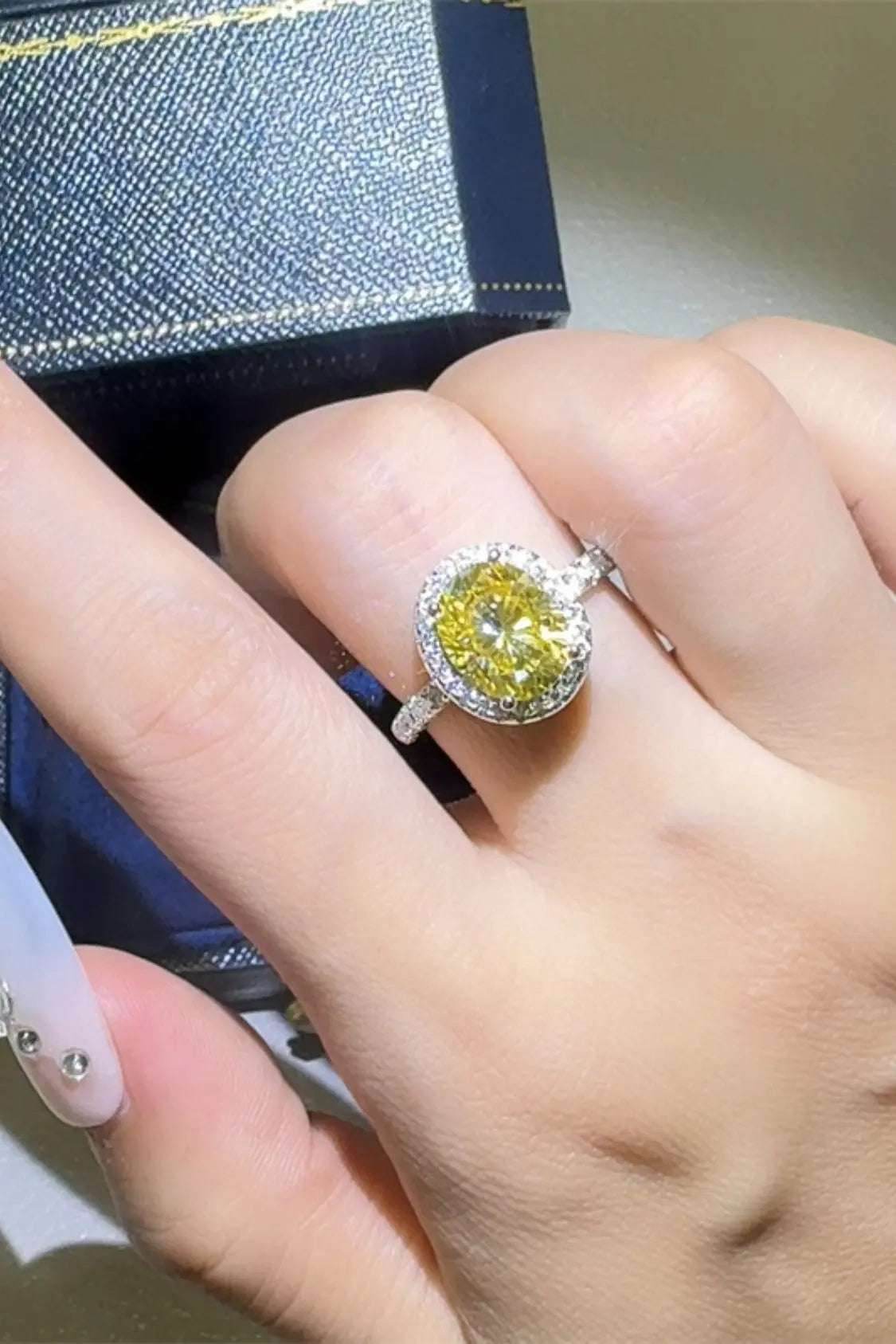 3 Carat Moissanite 925 Sterling Silver Ring - KADAUT