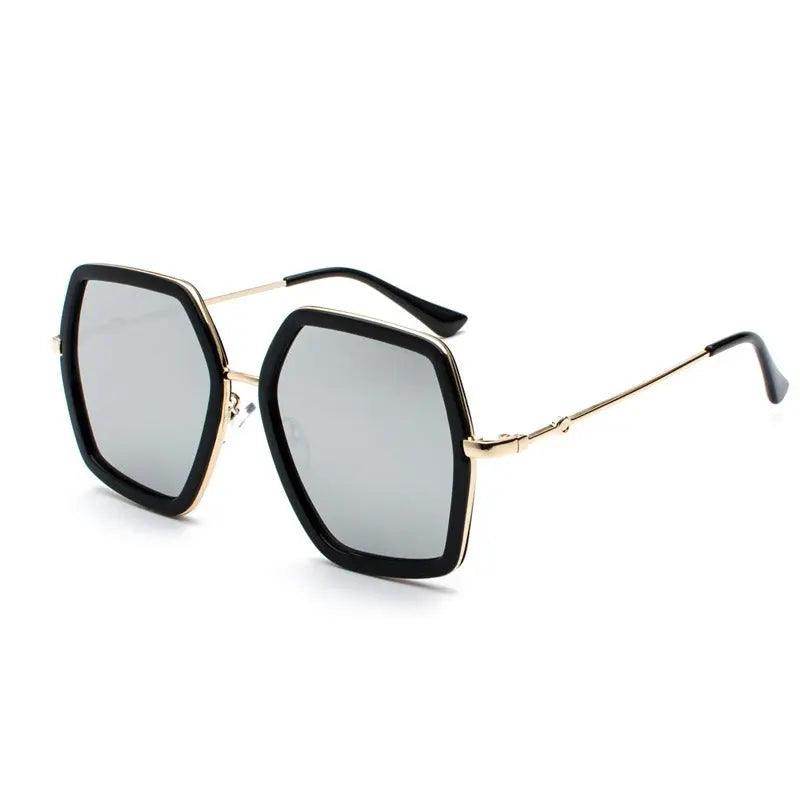 European and American large frame sunglasses for women, ins metal sunglasses - KADAUT