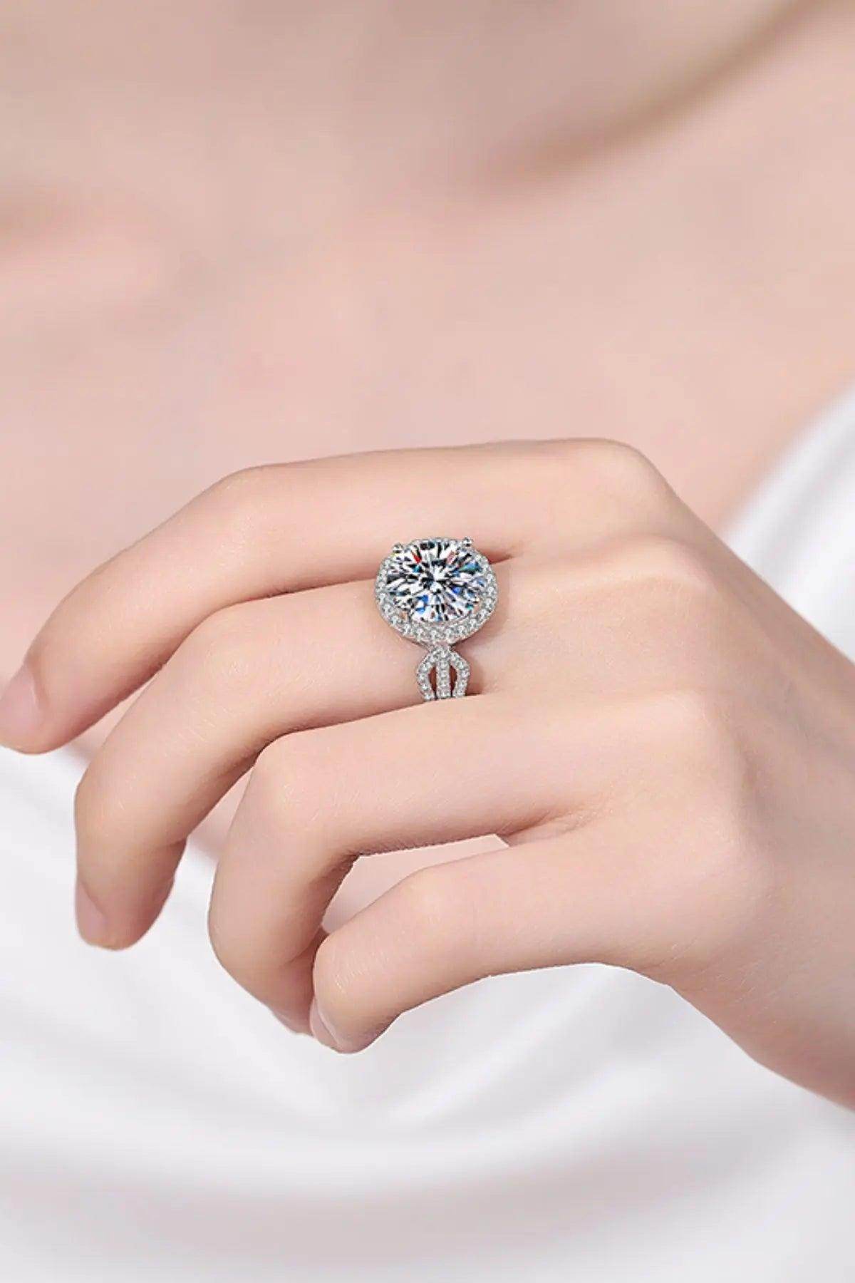 5 Carat Moissanite 925 Sterling Silver Ring - KADAUT