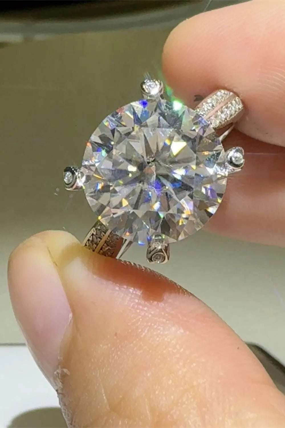 5 Carat Moissanite 925 Sterling Silver Ring - KADAUT
