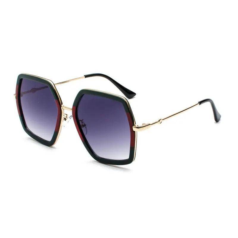European and American large frame sunglasses for women, ins metal sunglasses - KADAUT