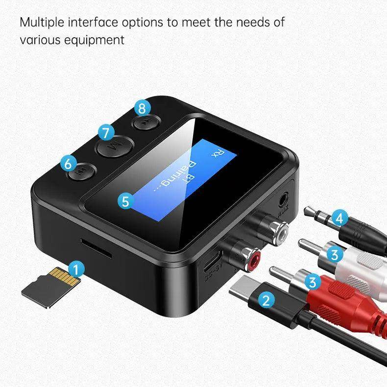 2-in-1 Bluetooth audio adapter Bluetooth audio transmitter receiver Bluetooth 5.0 receiver - KADAUT