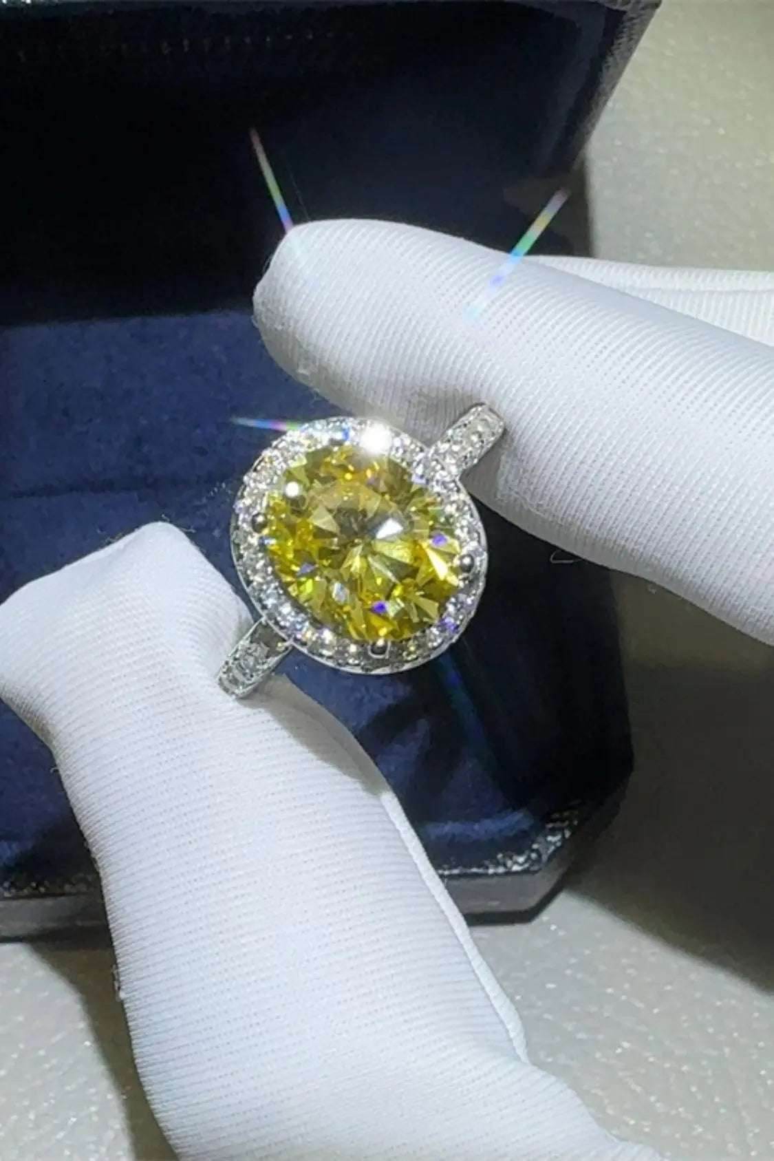 3 Carat Moissanite 925 Sterling Silver Ring - KADAUT
