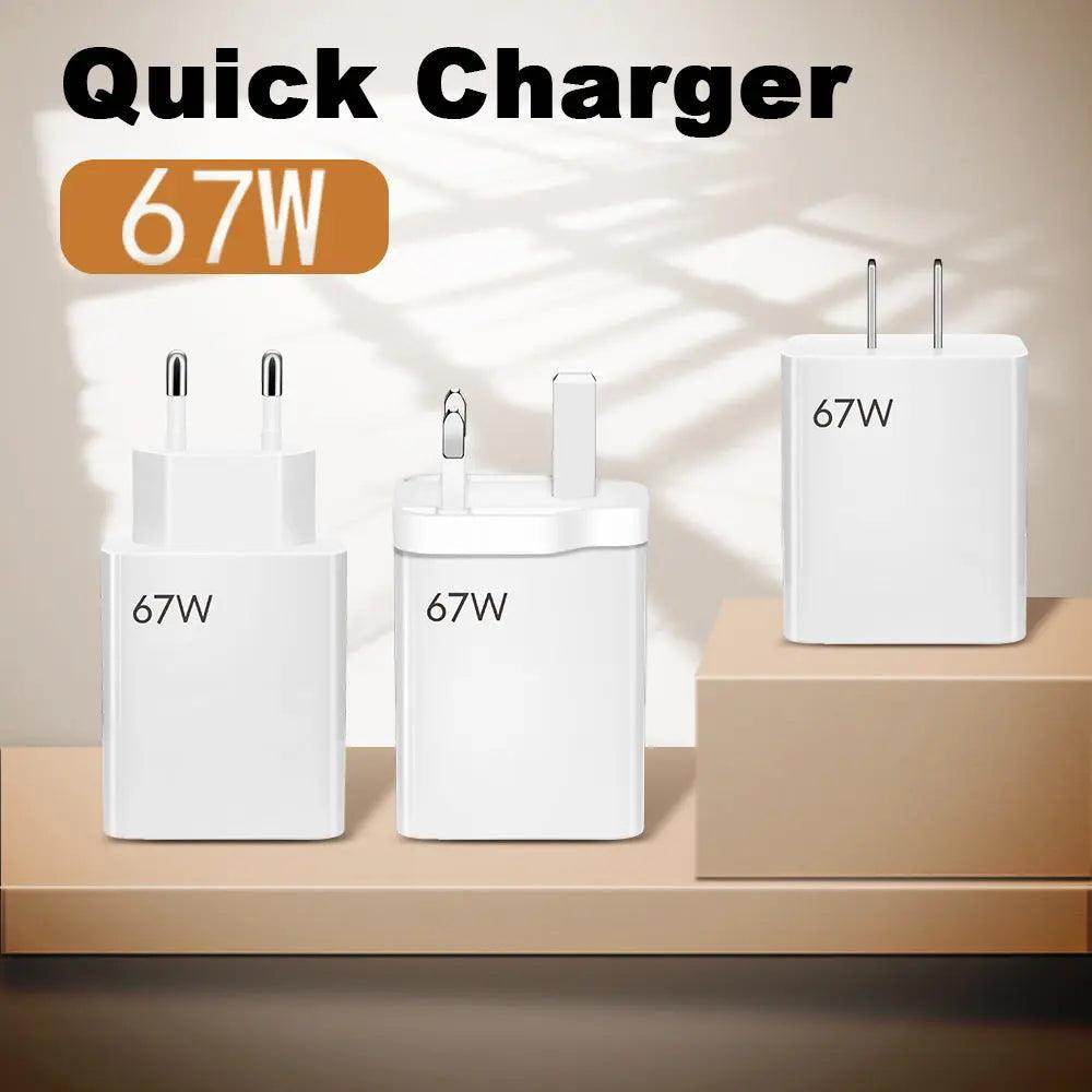 67W ultra fast charging charger with fast flash charging head - KADAUT