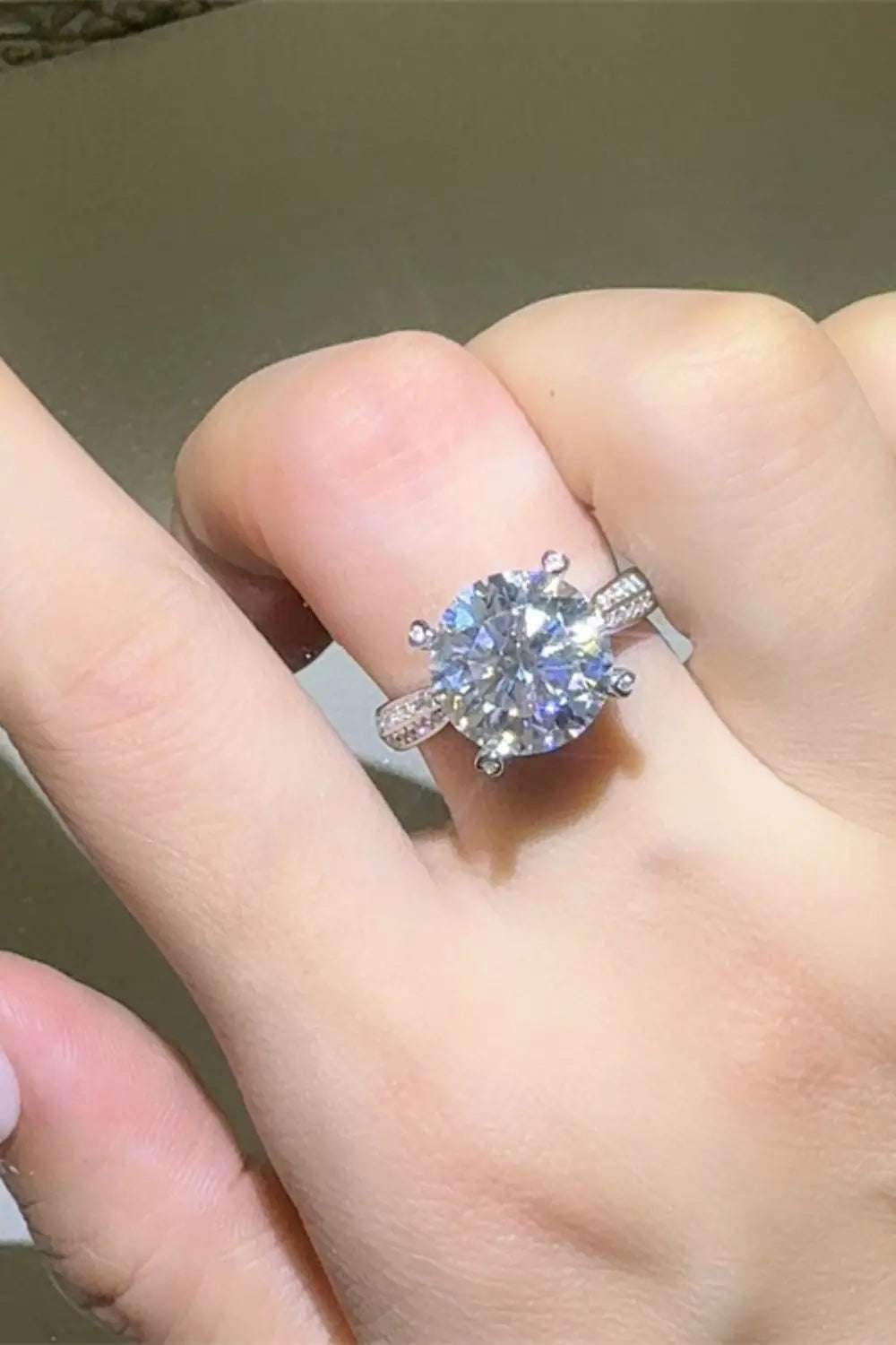 5 Carat Moissanite 925 Sterling Silver Ring - KADAUT