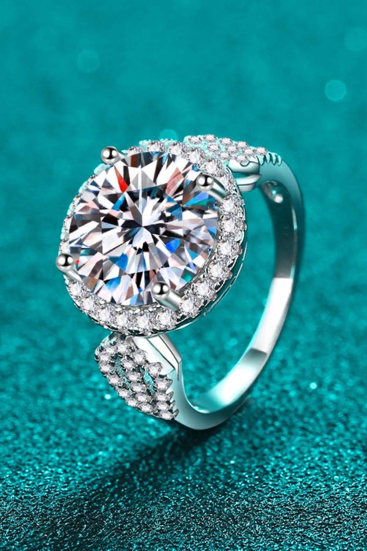 5 Carat Moissanite 925 Sterling Silver Ring - KADAUT