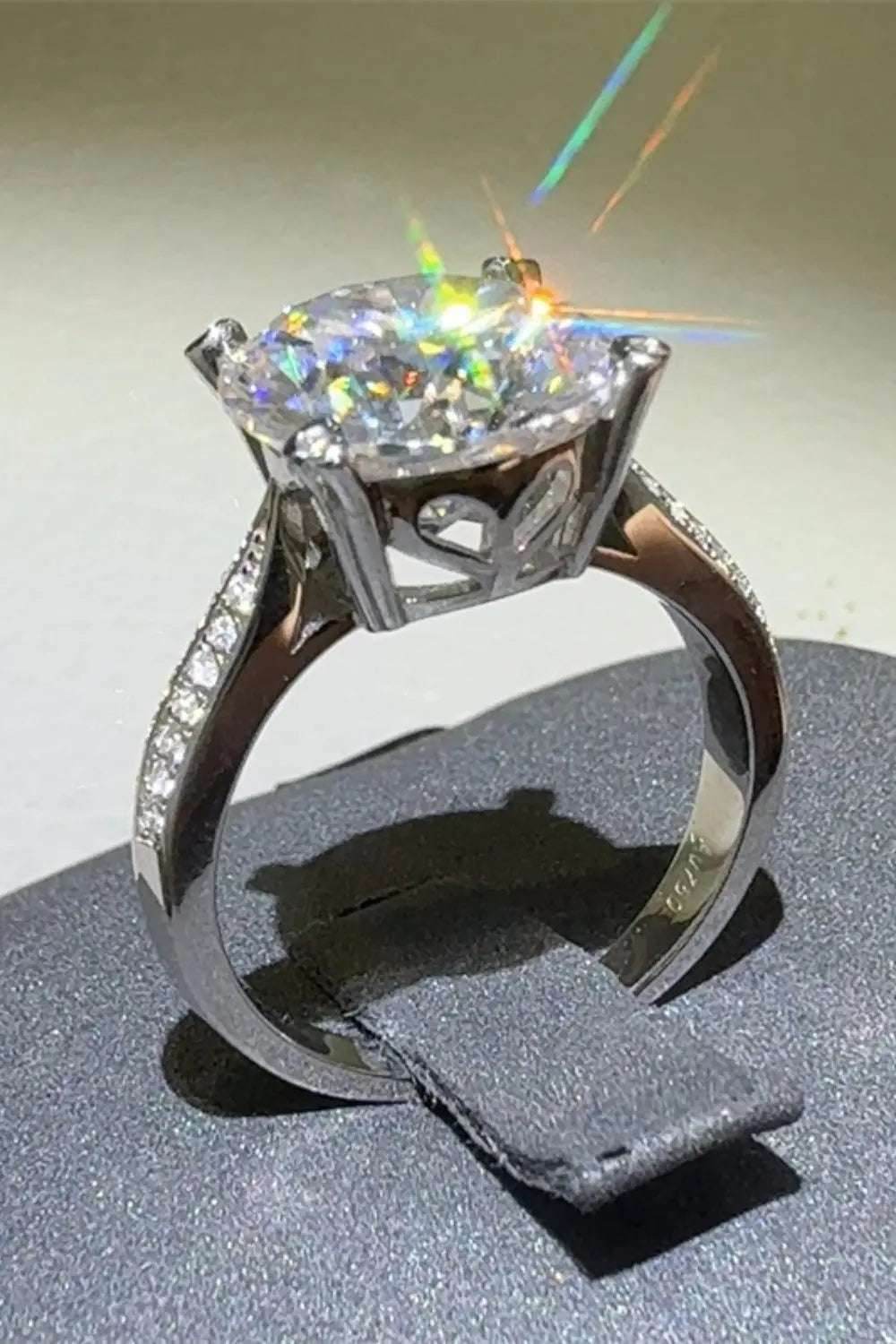 5 Carat Moissanite 925 Sterling Silver Ring - KADAUT