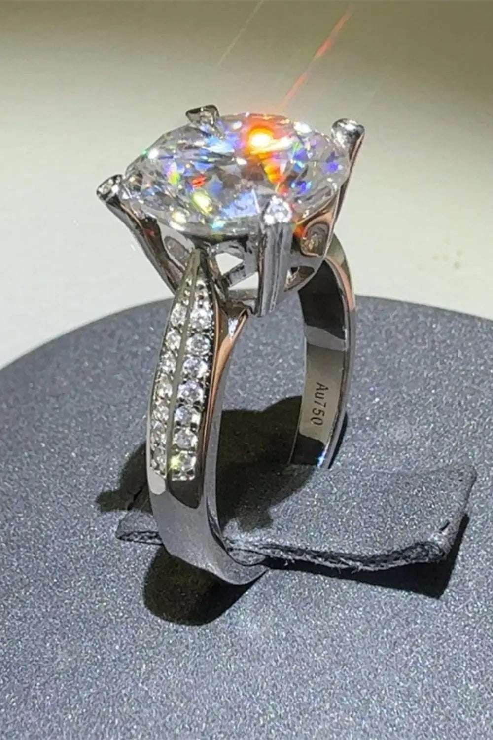 5 Carat Moissanite 925 Sterling Silver Ring - KADAUT