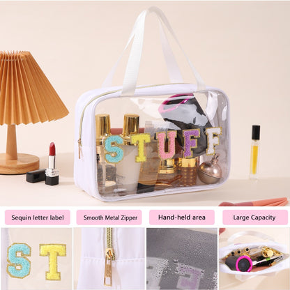 Clear Waterproof Makeup Bag, Portable Cosmetic Storage Bag