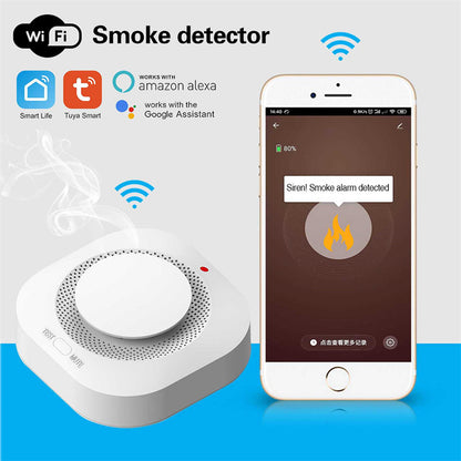 Smart Fire Alarm Progressive Sound Photoelectric Smoke Sensor