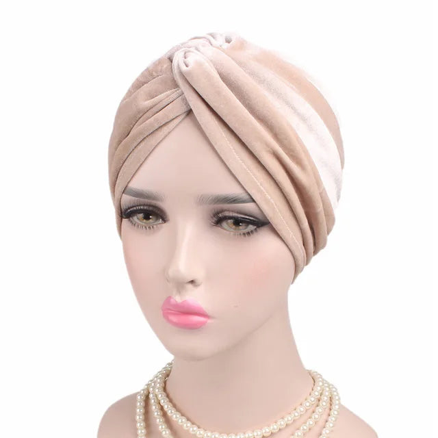 Women Velvet Turban Hat Headband