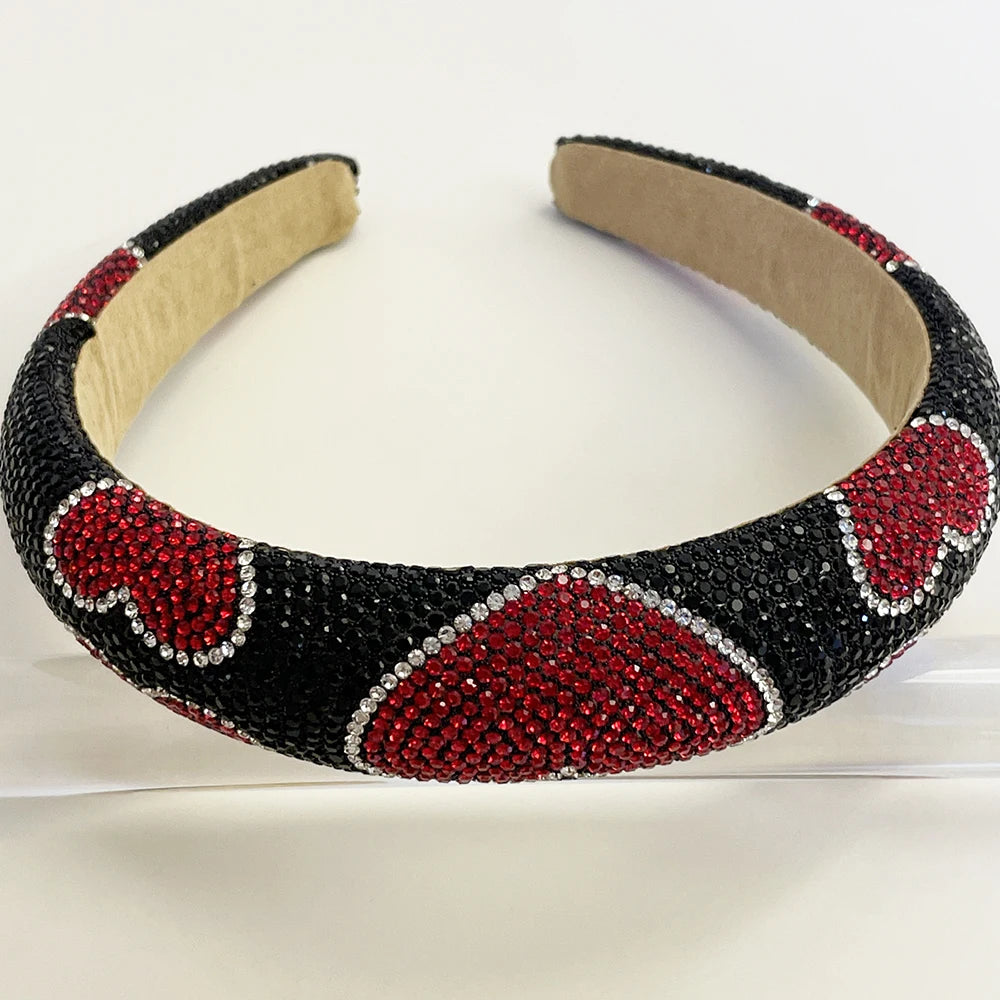 hair bands are simple and versatile with diamond inlay and heart-shaped hair accessories