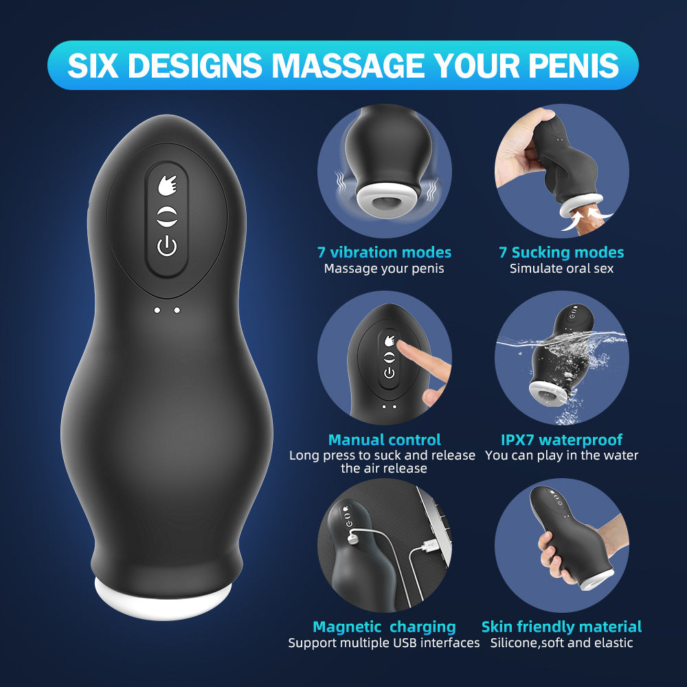 Vibrating Sucking Massager Penis Exerciser Adult Sex Erotic Products