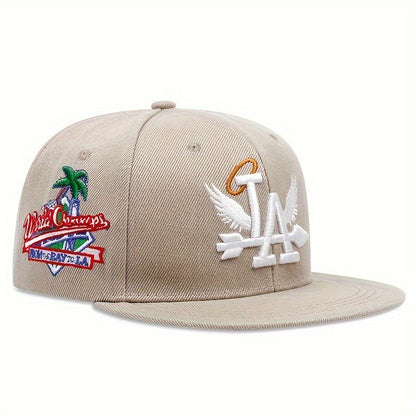 Hip hop hat flat top baseball hat men's flat hat coconut tree flat edge hat