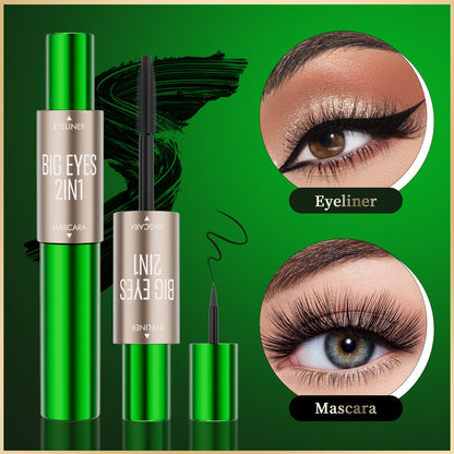 2-in-1 long and thick double-ended mascara, natural and smooth