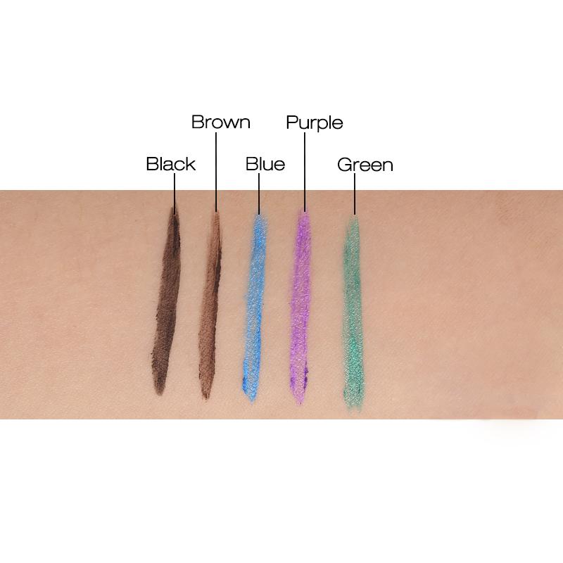 5 colors  Gel Eye Makeup Eye Liner With Brush 24 Hours Long-lasting