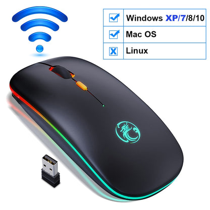 Silent Mause LED Backlit Ergonomic Gaming Mouse For Laptop PC