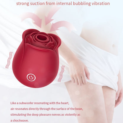 Rose Shape Vagina Sucking Vibrator Intimate Goods Nipple Sucker