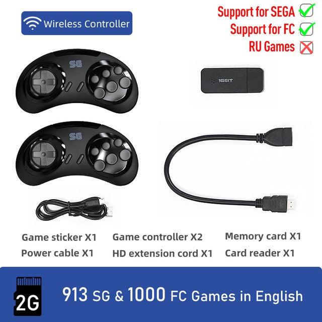 16 bit Classic Retro MD Sega Gaming Console Home HDMI HD TV