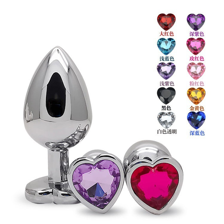 Adult Products Metal Backyard Heart-Shaped Anal Plug Anal Expansion Toys Sex