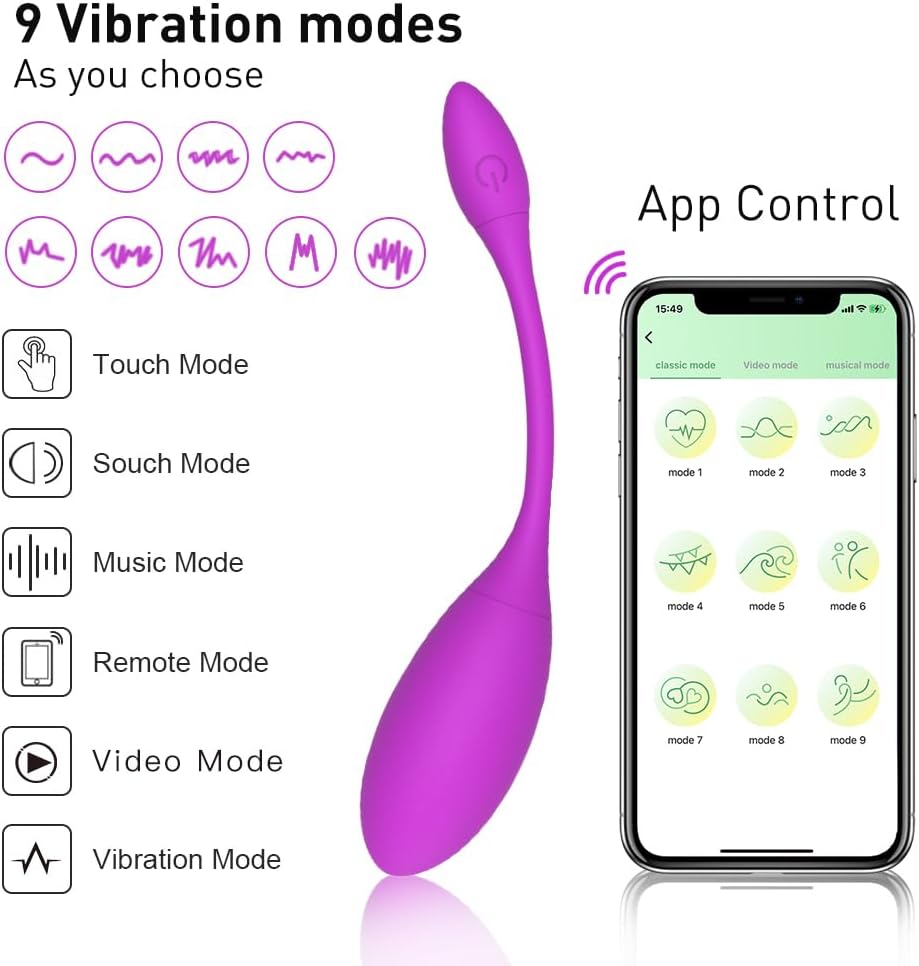 G-Spot Egg Vibrator Vibrating Wearable with APP Control Pantie Vibe Dildo