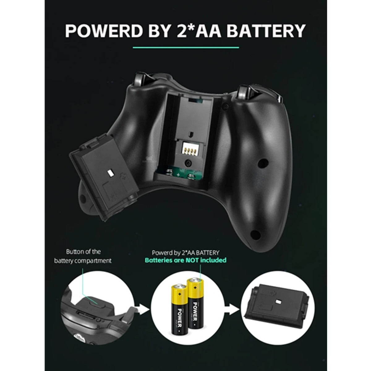 Wireless controller 2.4G wireless connection dual vibration controller