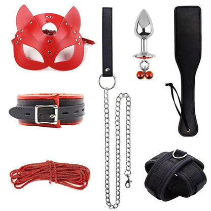 Set Handcuffs Ankle Cuffs Conditioning Bondage Alternative Toys