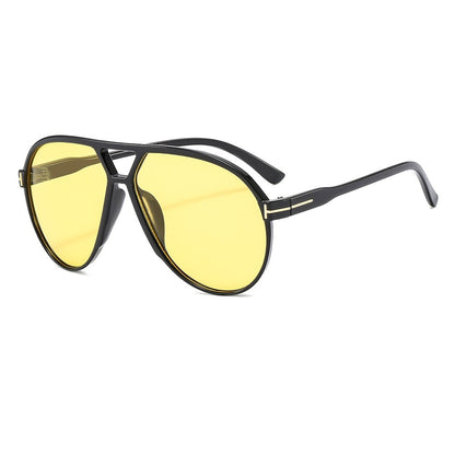 Fashionable large frame T men's and women's trendy driving sunglasses glasses frame