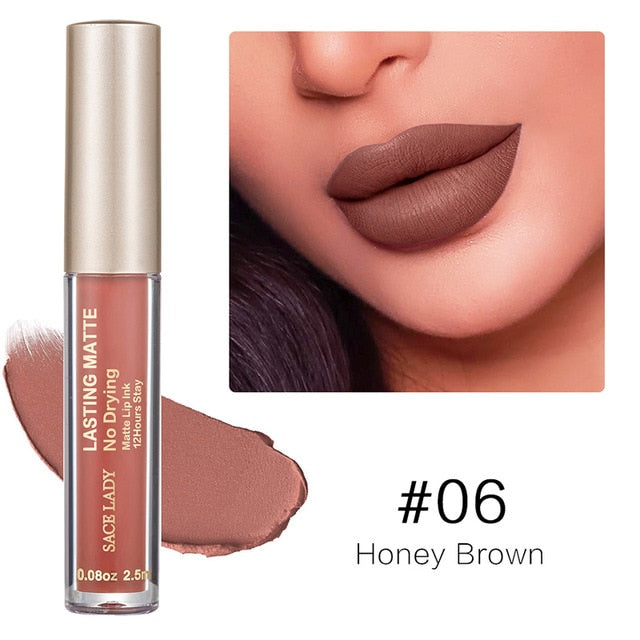 Make Up Waterproof Nude Lipstick Long Lasting