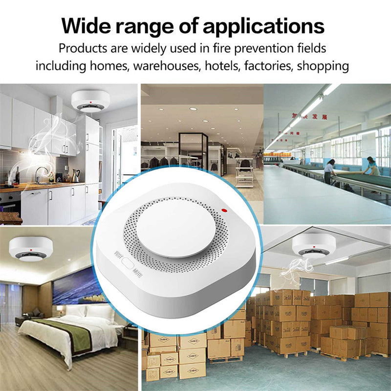 Smart Fire Alarm Progressive Sound Photoelectric Smoke Sensor