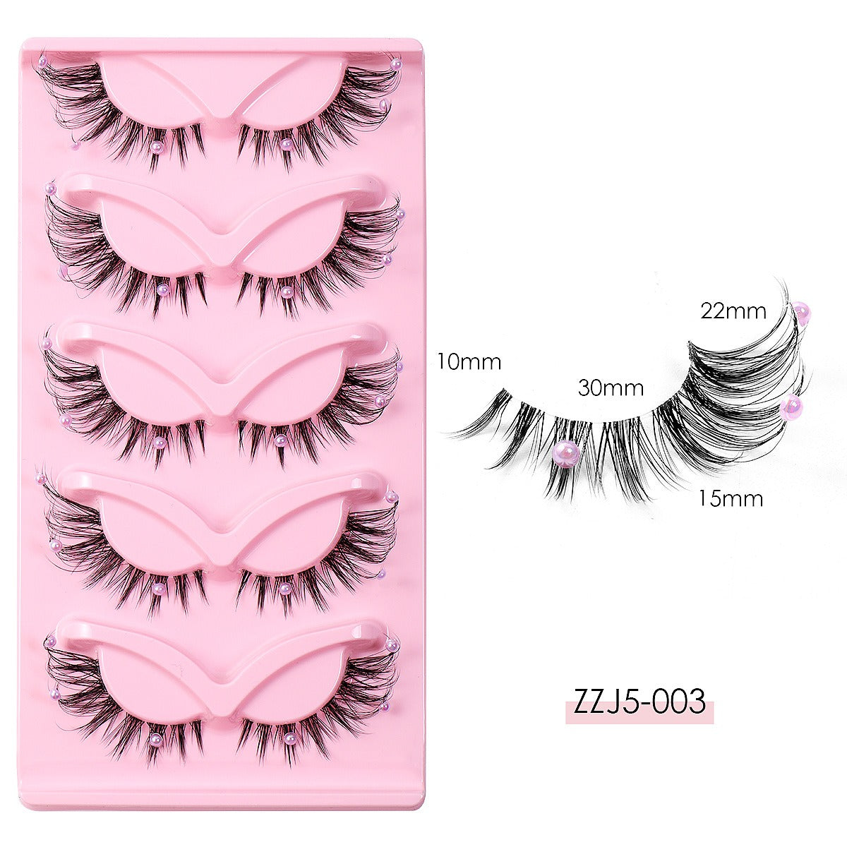 Eyelash Vegan Faux Mink Eyelash With Diamond Pearl