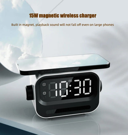 Alarm clock wireless charging Bluetooth speaker