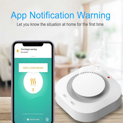 Smart Fire Alarm Progressive Sound Photoelectric Smoke Sensor