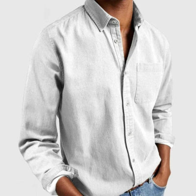 Men's Shirt New Long Sleeve Lapel