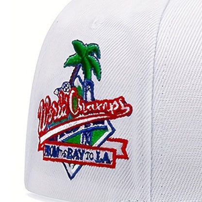 Hip hop hat flat top baseball hat men's flat hat coconut tree flat edge hat