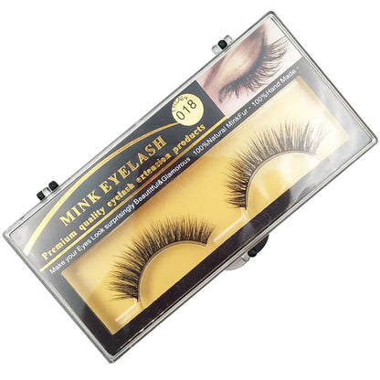 1Pair Mink Lashes 3D Mink  Long False Eyelashes Natural Lightweight