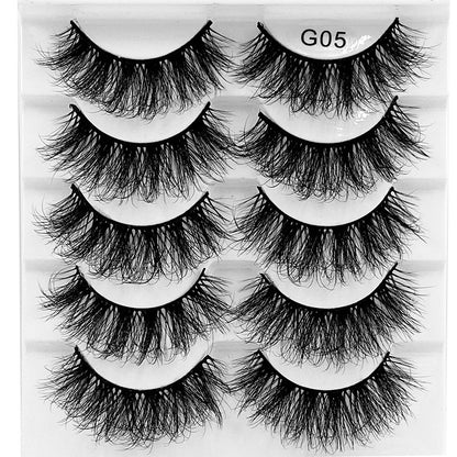 5 Pairs Of New Style Fake Eyelashes Of Fried Hair 8D FLUFFY