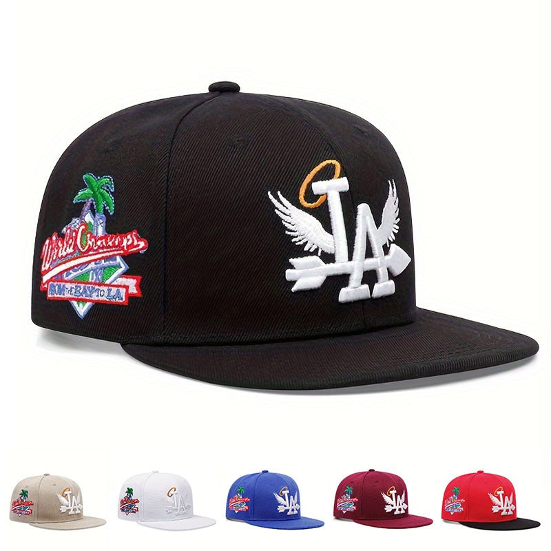 Hip hop hat flat top baseball hat men's flat hat coconut tree flat edge hat