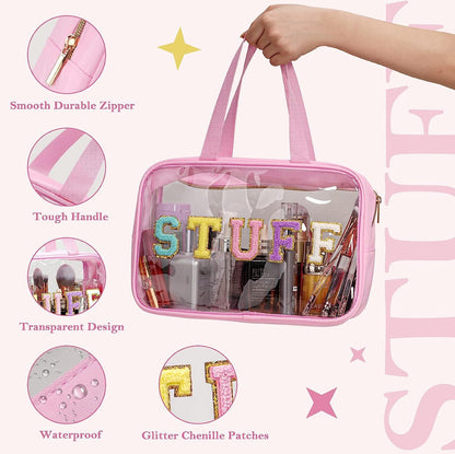 Clear Waterproof Makeup Bag, Portable Cosmetic Storage Bag