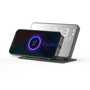 2-in-1 wireless charging time display alarm clock 15W thermometer wireless charging - KADAUT