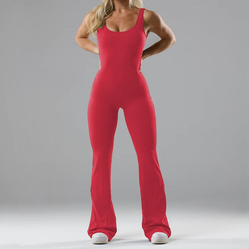 Tight Yoga Bodysuit Casual Hollow Seamless