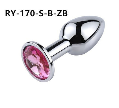 Posterior metal anal plug for adult men and women