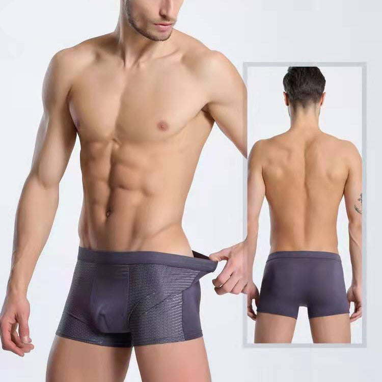 Summer mesh ice silk underwear men's boxer briefs