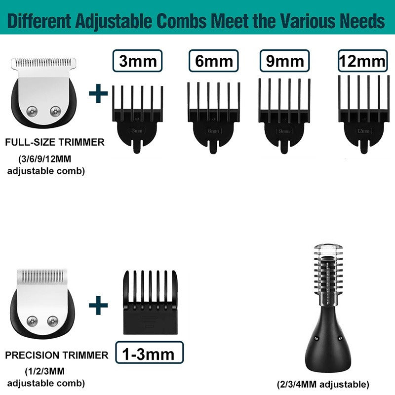 6 in 1 Multifunctional Hair Clippers Electric  Set