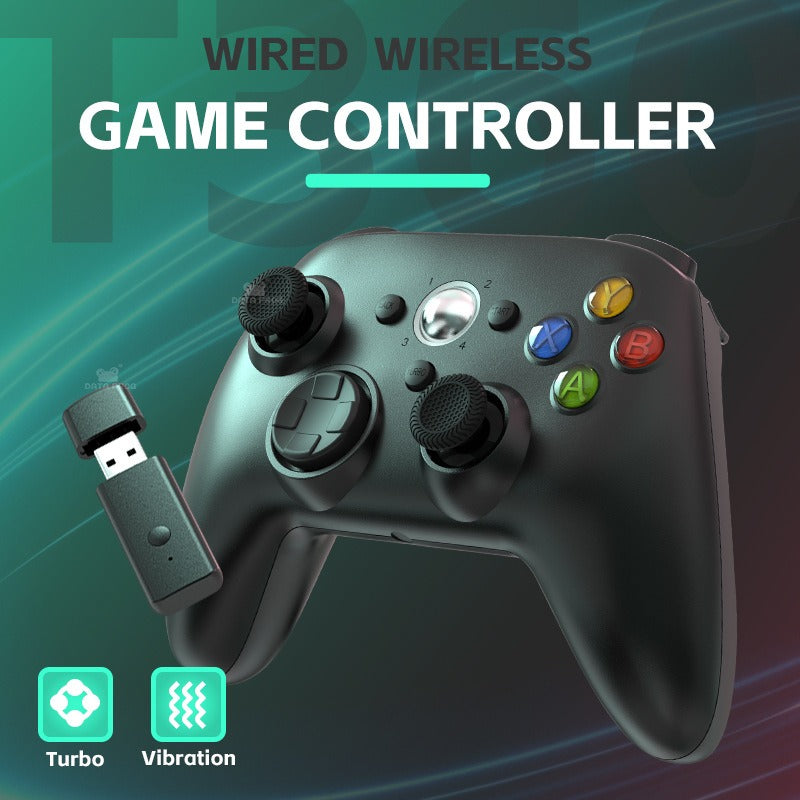 Wireless controller with Turbo function compatible with PC