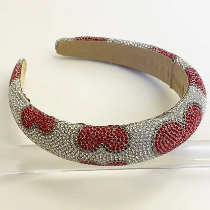 hair bands are simple and versatile with diamond inlay and heart-shaped hair accessories